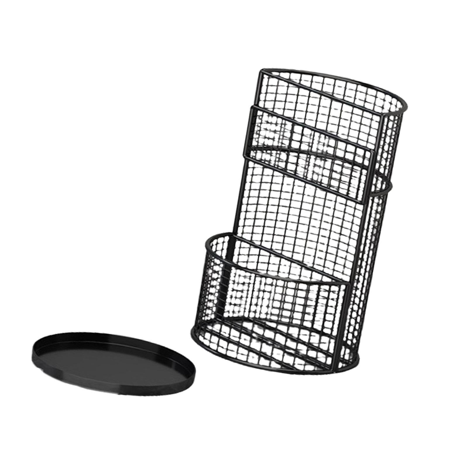 Soporte para Bastones con Desagüe, Organizador para Entrada, Porche Y Oficina, Negro, Individual
