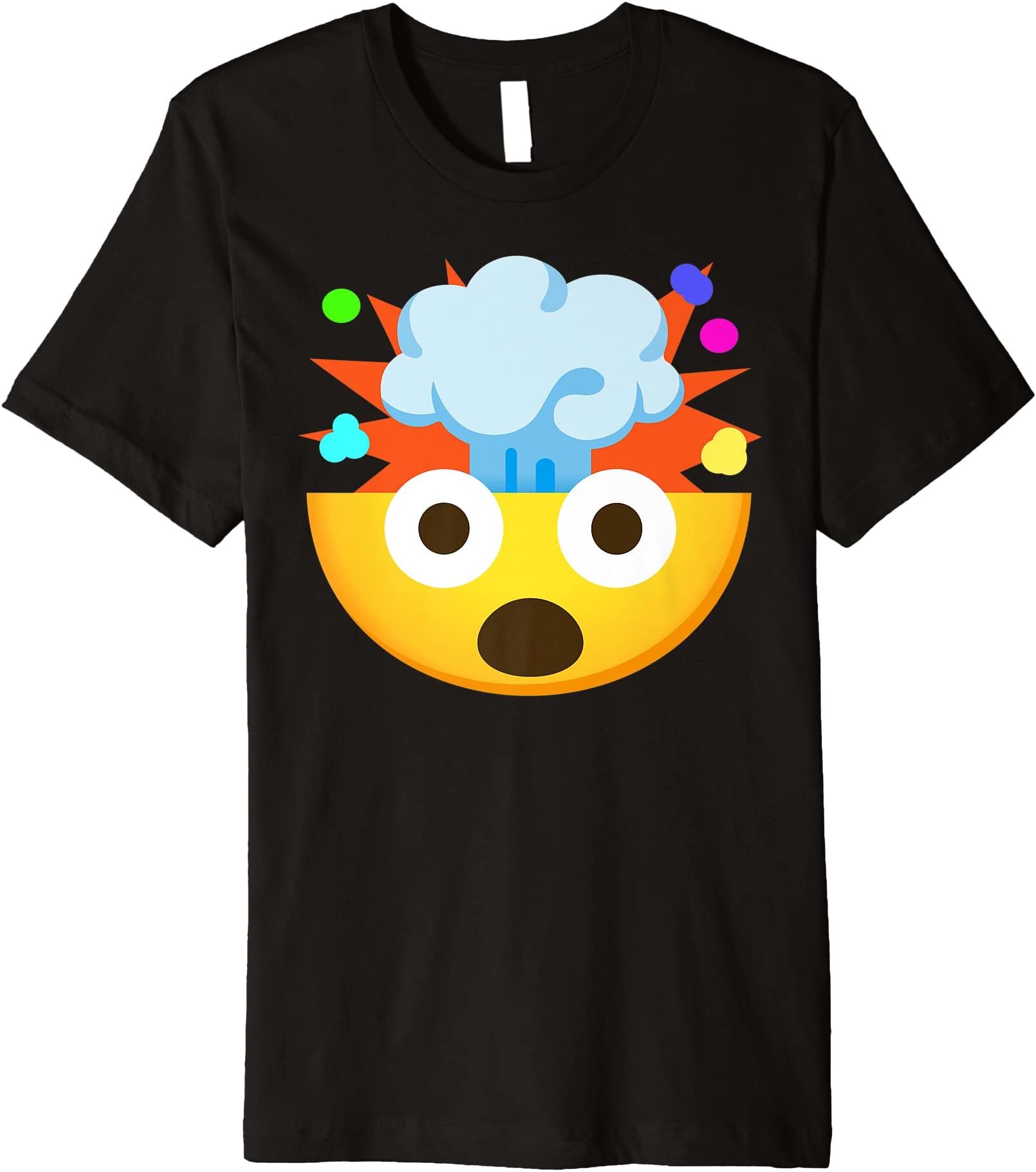 Funny Emoticon ApparelEmoticon Shocked Face with Exploding Head Premium T-Shirt