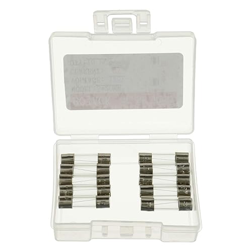 Miniatura 20 de BOJACK Fusibles de vidrio de soplado rápido F10AL125V de 0.197x0.787 in 10 A 10 amperios 125 V 125 voltios 0.2x0.78 pulgadas (paquete de 10)