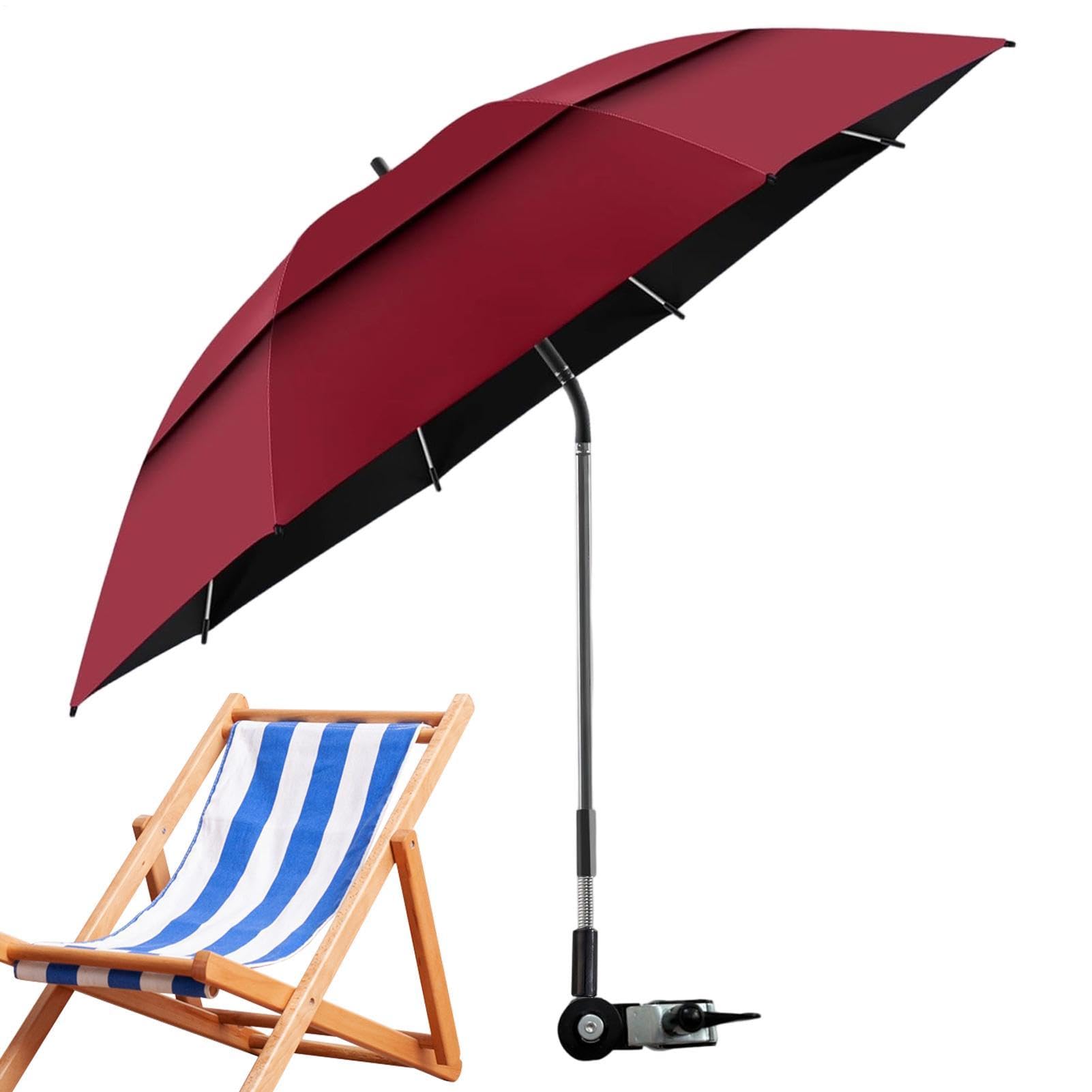 Ombrellone con clip per sedia da giardino, protezione UV UPF 50+, con
