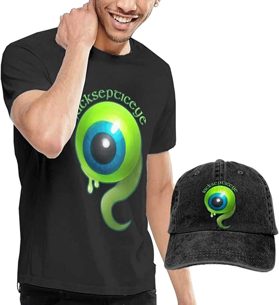 LixuA Adult Jacksepticeye Eyeball Rock Punk Short Sleeve TShirt and