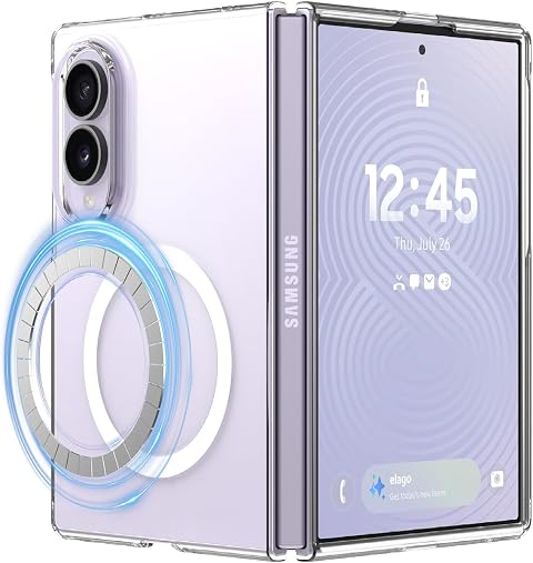 elago Cover Trasparente Magnetica per Samsung Galaxy Z Fold 8 | Compatibile con MagSafe, Forte Tenuta Magnetica, Policarbonato Premium, Bumper Antiurto, Custodia Protettiva (Trasparente)