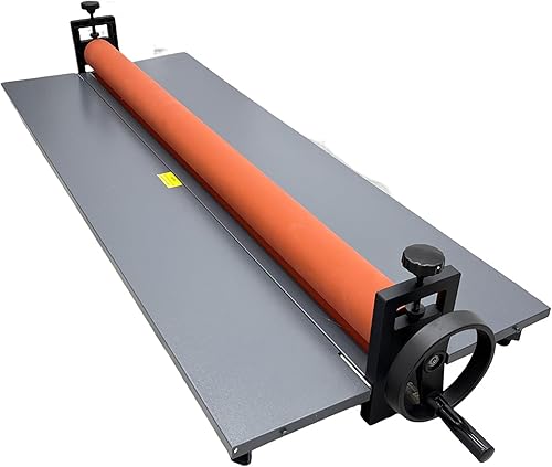 Miniatura 9 de TECHTONGDA Máquina laminadora fría de escritorio de 51 pulgadas, máquina de laminación en frío de película de vinilo manual con mesa plegable,