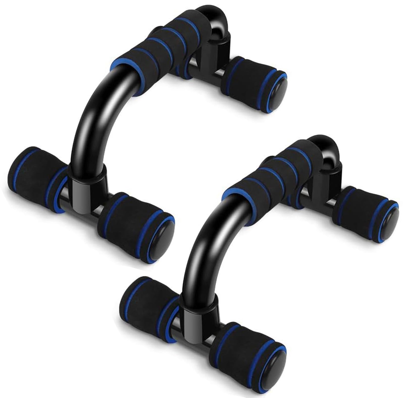 Push-up Bars Push Up Bars Gym Exercise Equipment Fitness 1 Pair Push Up Handles with Padded Foam Handle and Non-Slip Stable Structure for Men and Women (Blue)