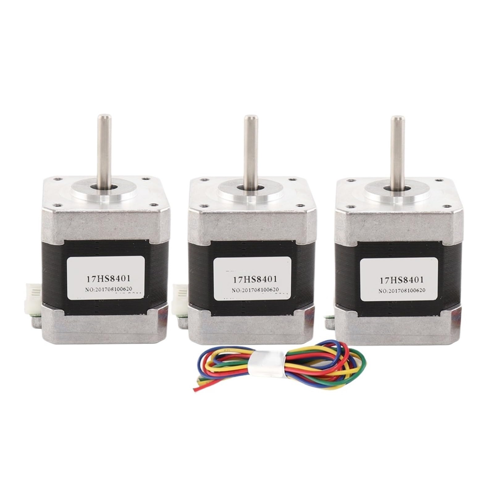 Motor paso a paso 3 uds motor Nema17 de 4 conductores 48mm 78Oz-in 52N.CM 42BYGH 1.8A 17HS8401 for fresadora CNC Motor paso a paso Nema 17
