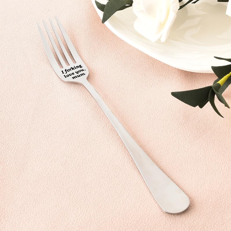 Engraved "Good Morning Mum" Coffee Spoon - Funny Mother's Day Gift From Daughter/Son, Stainless Steel, 7.5 Inches