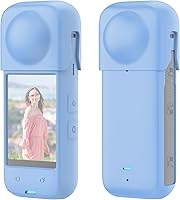 Vista 20 de PULUZ Funda protectora de silicona para Insta360 X4 con tapa de lente, cubierta protectora suave para la cámara y protector de lente estándar