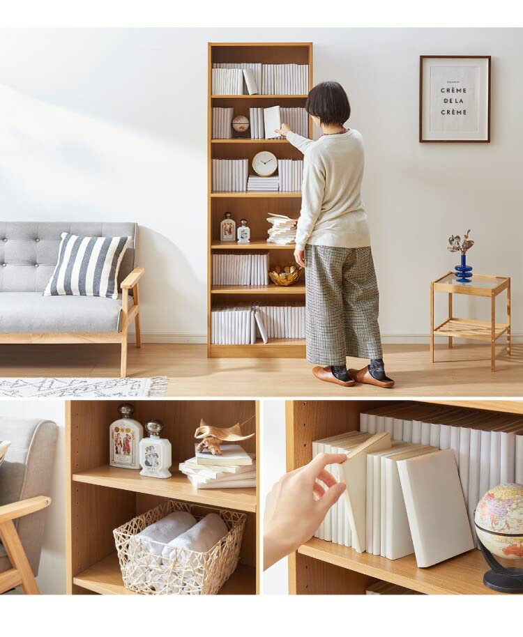 Amazon｜本棚 大容量 高さ180 薄型 文庫本 書棚 (幅60×高さ180cm