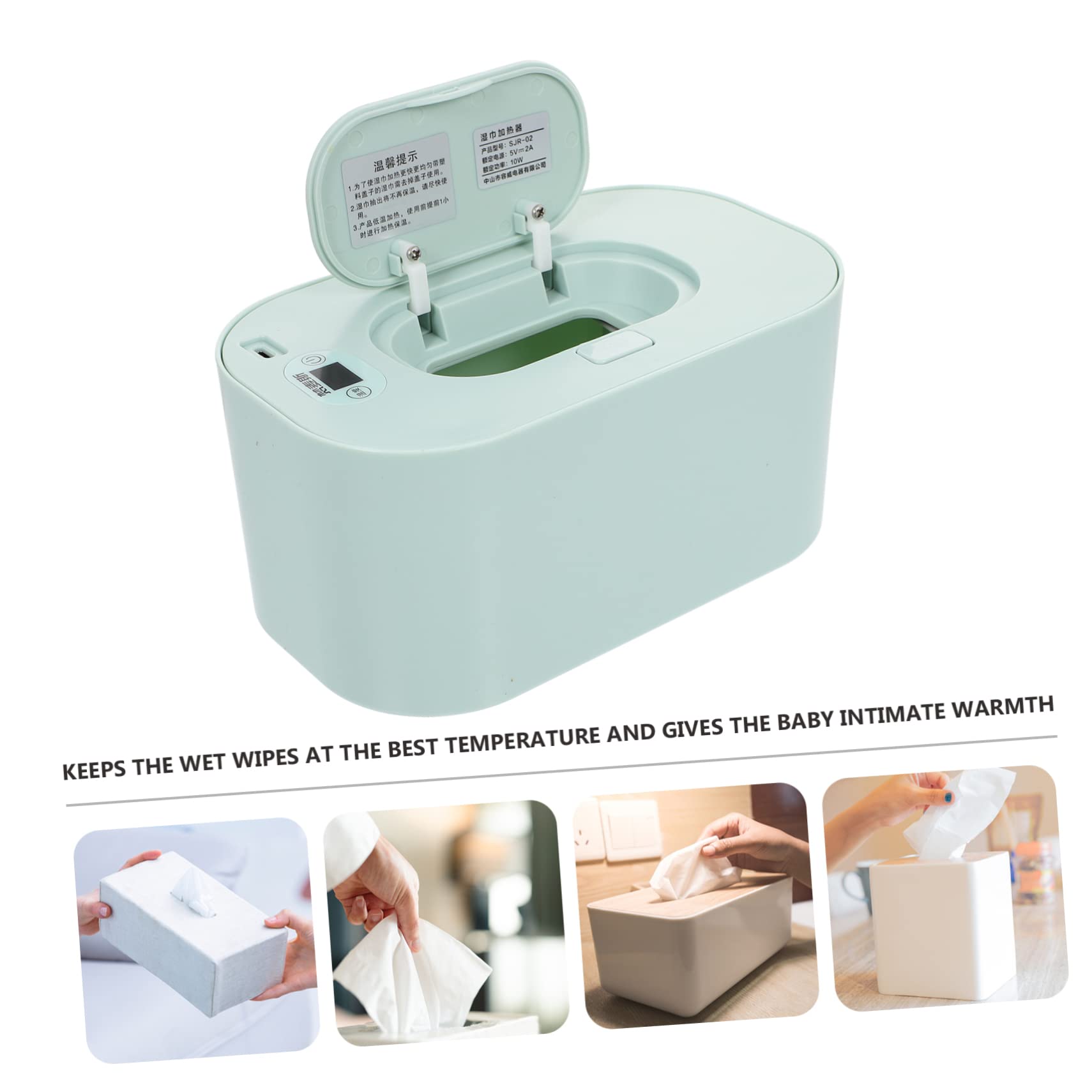 VICASKY 1ensemble -lingettes Usb Portable Boîte De Réchauffement De Lingettes Humides Pour Voyage Wipes Heating Machine Réchauffe- Pratique Pour Changer Confort