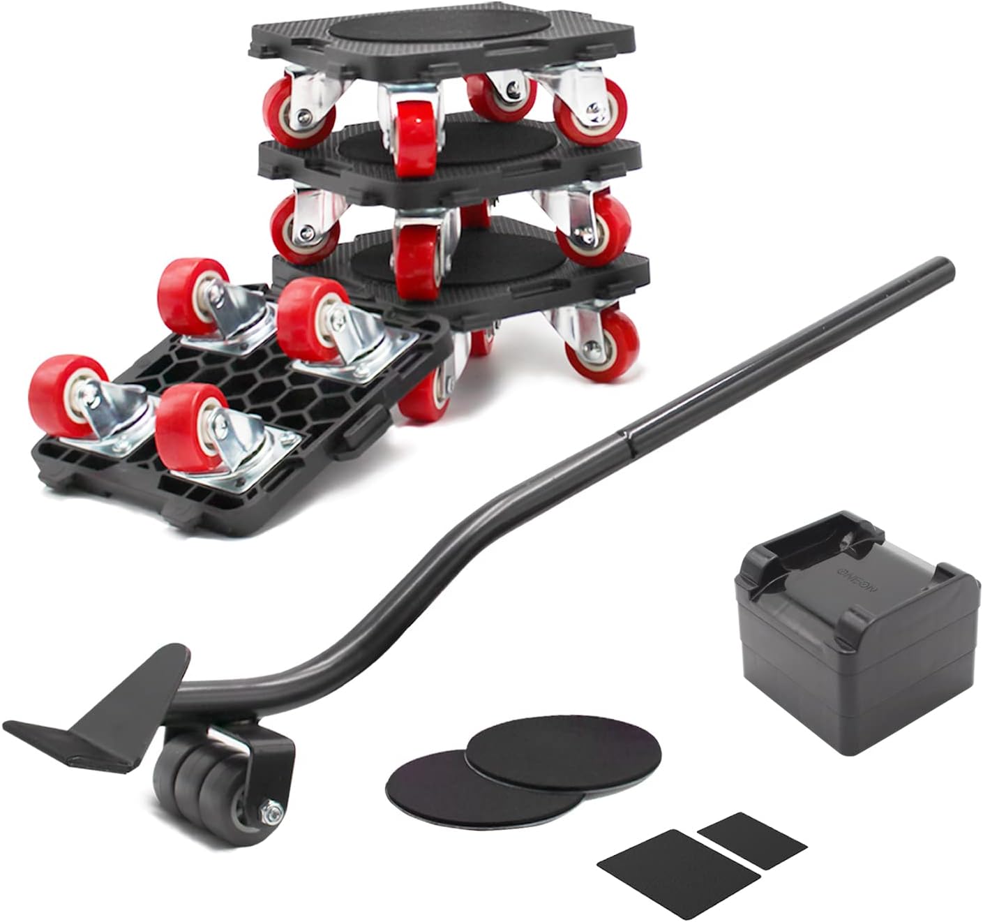 Furniture Mover with Wheels & Furniture Lifter Set, 360° Rotation Wheels Furniture Dolly, 660 Lbs Capacity, for Moving Heavy Furniture, Refrigerator, Sofa, Cabinet