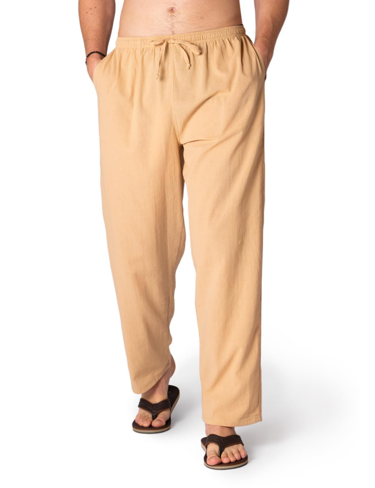 Panasiam Men's Beige 'K' - Trousers In Xxl