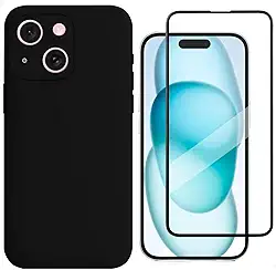 [GL CASES] Capa iPhone 13 Capinha iPhone 13 Case Aveludada Anti Impacto Reforçada Silicone Emborrachado Com Proteção De Câmera + Pelicula Para Apple iPhone 13 De Vidro 3D Cobertura Total Da Tela