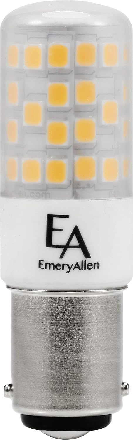 EmeryAllen BA15D, 4.5 Watt (50W Equivalent) Dimmable Double-Contact Bayonet Base | 121mm JA8 Compliant LED Light Bulb |100-130V - 450 Lumens |3000K | 1 Pcs