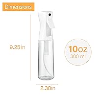 Vista 4 de Paquete de 2 botellas de spray continuo para el cabello, pulverizador de niebla ultrafina de 10 onzas, botella de spray de agua para botella