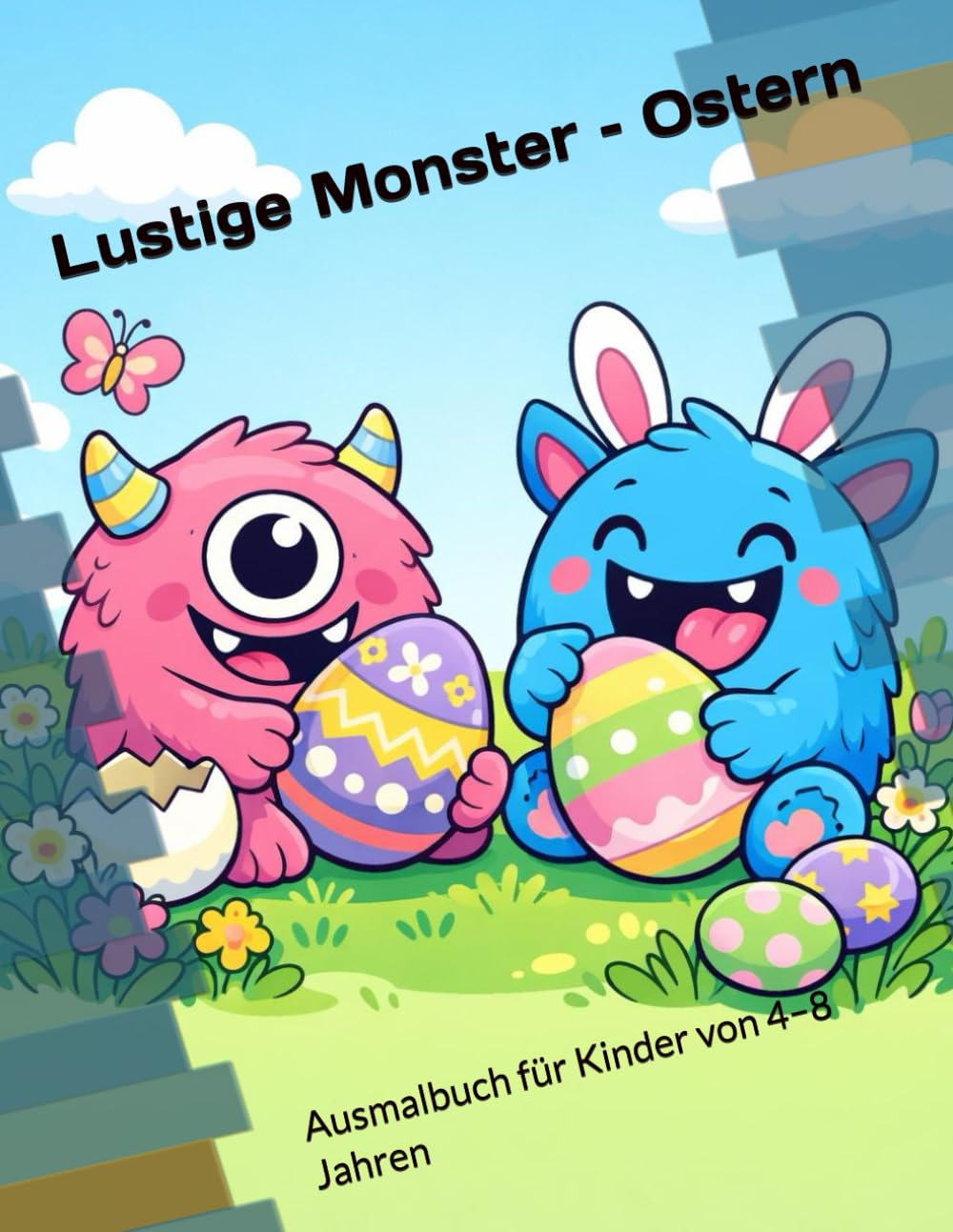 Lustige Monster – Ostern: Comic-Ausmalbuch für Kinder von 4–8 Jahren