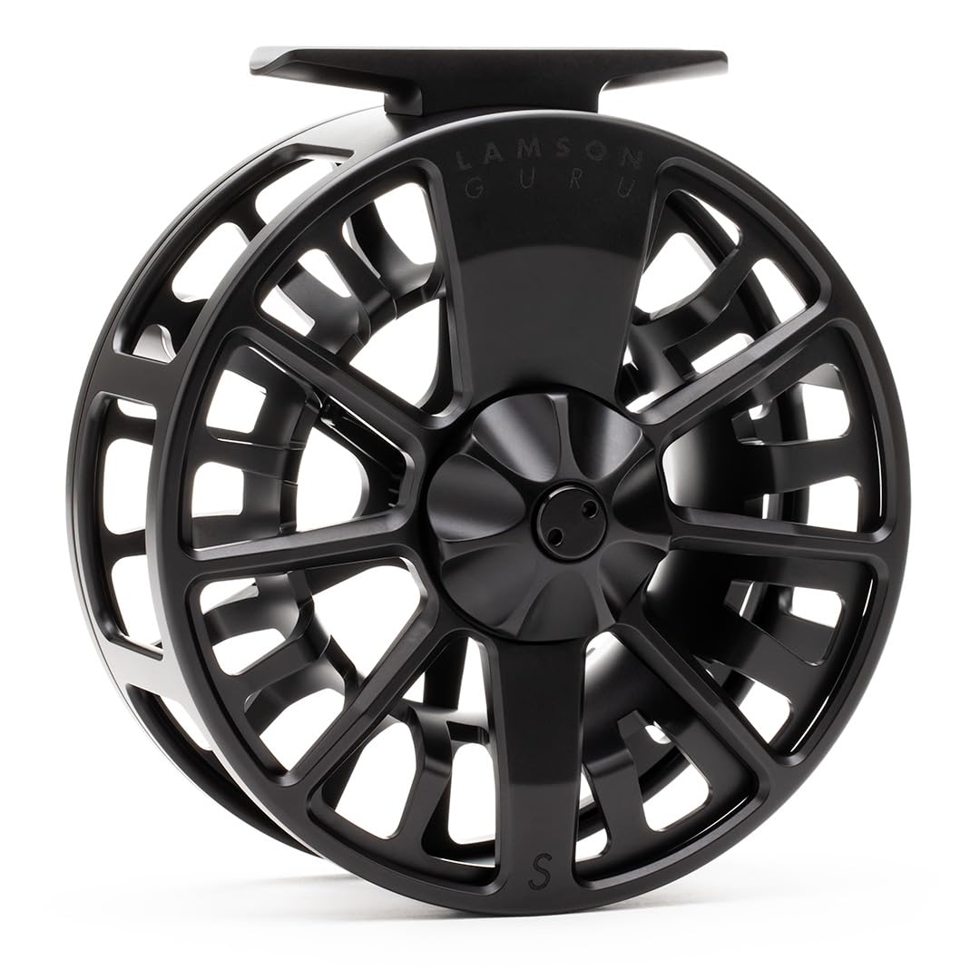 LAMSON | Guru S-Series -3+ Fly Fishing Reel | All-Water | Large Arbor, Fully CNC Machined/Anodized, Lightweight Durability