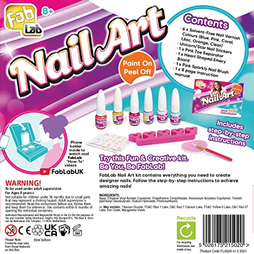Kit De Nail Art FabLab Cadeau Fille Kit De Vernis Pour Enfants Kit De Décoration Pour Les Ongles Filles Kit De Vernis A Ongles Non Toxique Pour Filles 7 8 9 10 11 Nail Art Enfant - vue 7