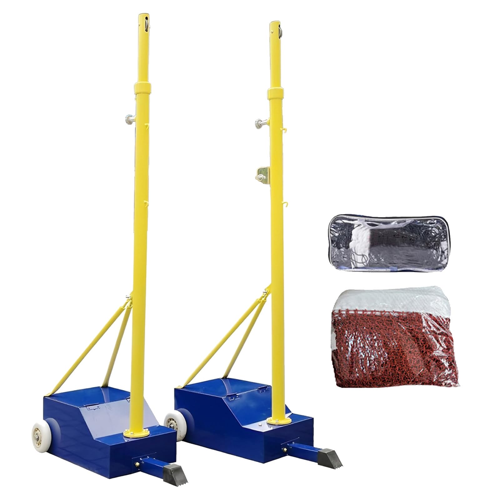 Rete da badminton e pallavolo, altezza regolabile 1,5-2,1 m, rete portatile autoportante per sport indoor o outdoor, ideale per attività in giardino o in spiaggia