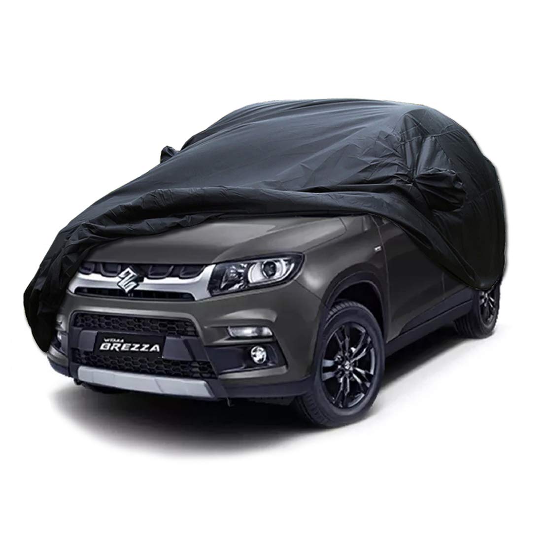 STARIE 3 Layer Heavy Duty UV Protect, Duct Proof, Breathable Car Body Cover for Vitara Brezza with Mirror Pocket and Auto Car Wash