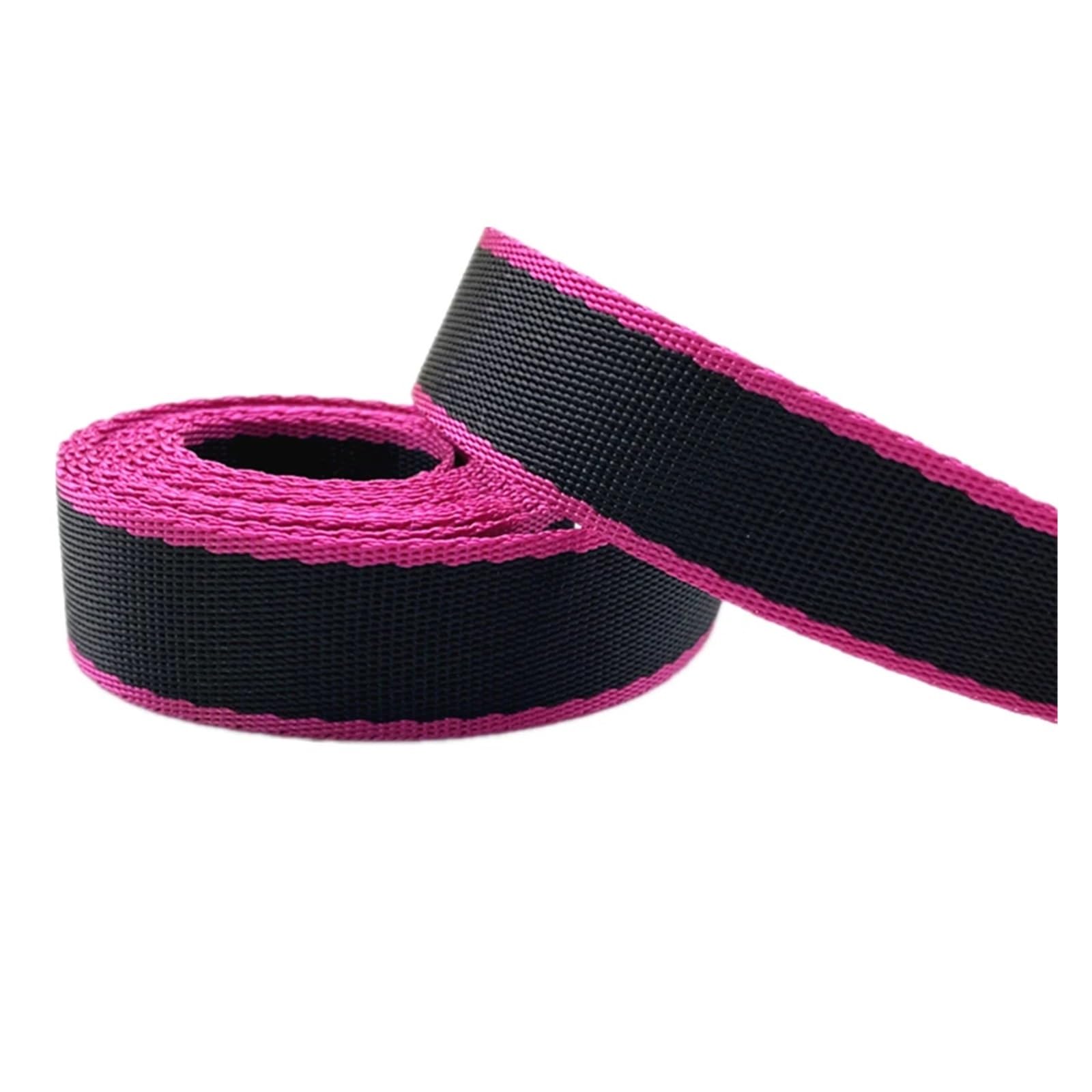 2 Yards/Set 20mm Polyester Nylon Webbing Color Watch Ribbon Backpack Strap Badge(Rose)
