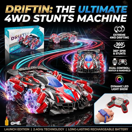 Image of The Little Ones 4x4 Rc Drifting Car - Rc Drift Cars High Speed Remote Control Drift Car 2.4GHz Remote Control Drift Stunt Off Road Cars 360 Rotation Toys for Kids & Adults Boys & Girls [NEXORA]