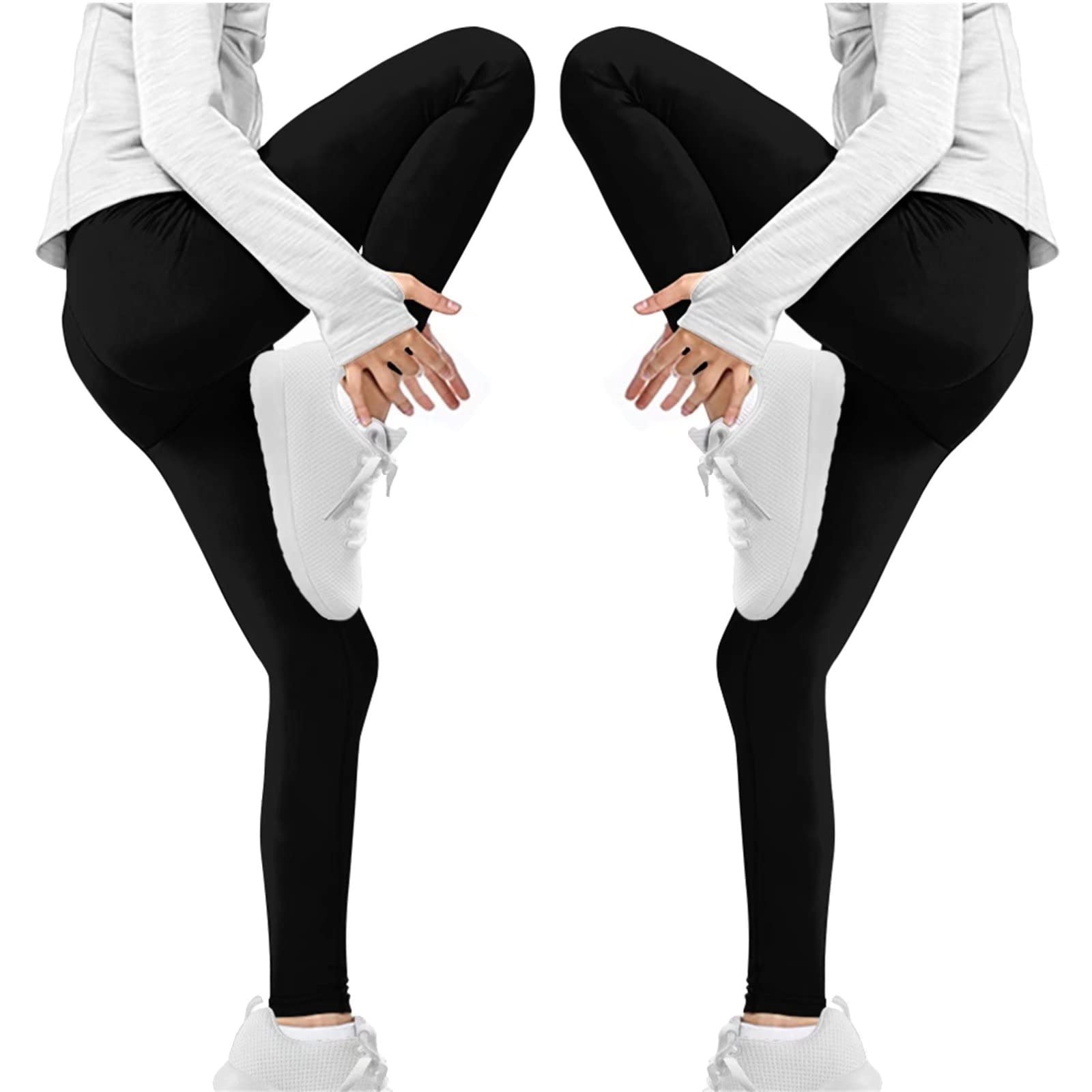 HUIACONG Leggings para niñas de 4 a 13 años para niños pequeños, pantalones activos de yoga, 2 piezas, Moon Star Sun, 4-5 Años