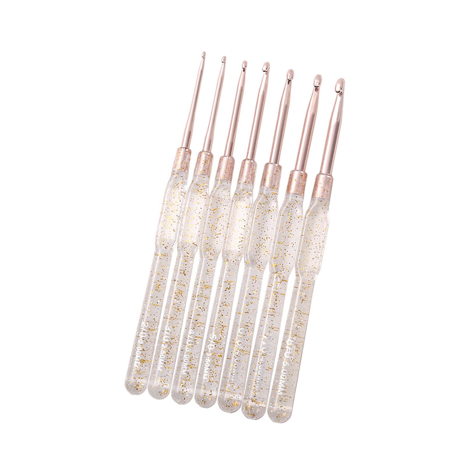 Creative Crochet Hook Set Multiple Size Ergonomic Handle Enhances Knitting Social Crafting Activity Ergonomic Hook