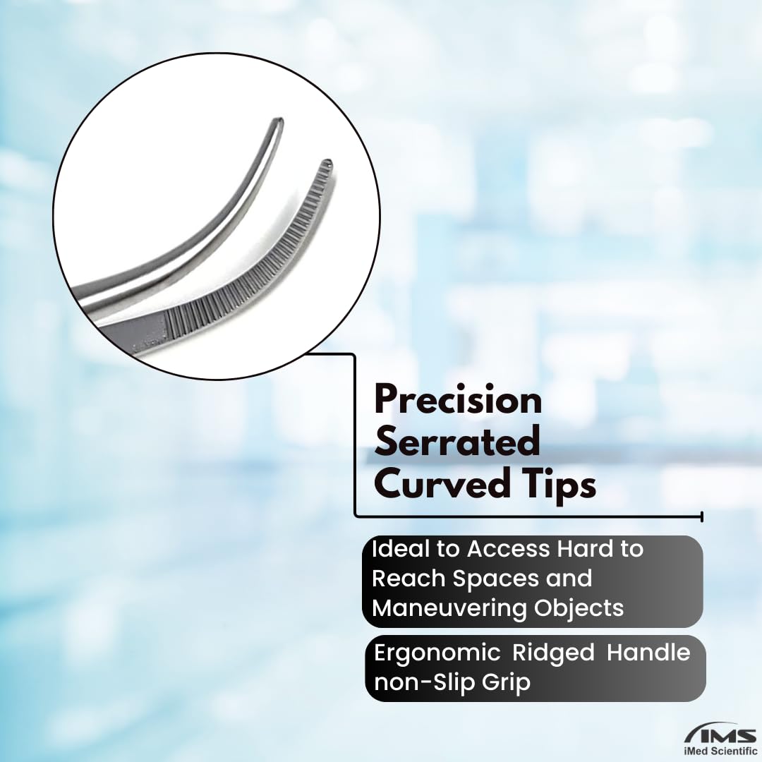 Multifunction Lab Tweezers Narrow Micro Point Fine Serrations Stainless Steel Forceps - 8