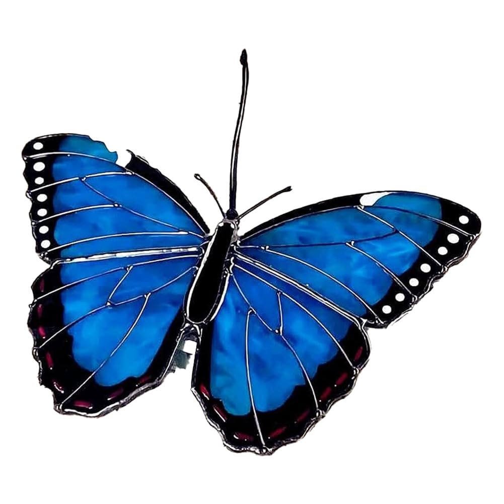 CTRLZS Stained Butterfly Sun Catcher Stain Glass Window Hanging Hanging Butterflies Sun Catcher for Car Butterfly Decorations C