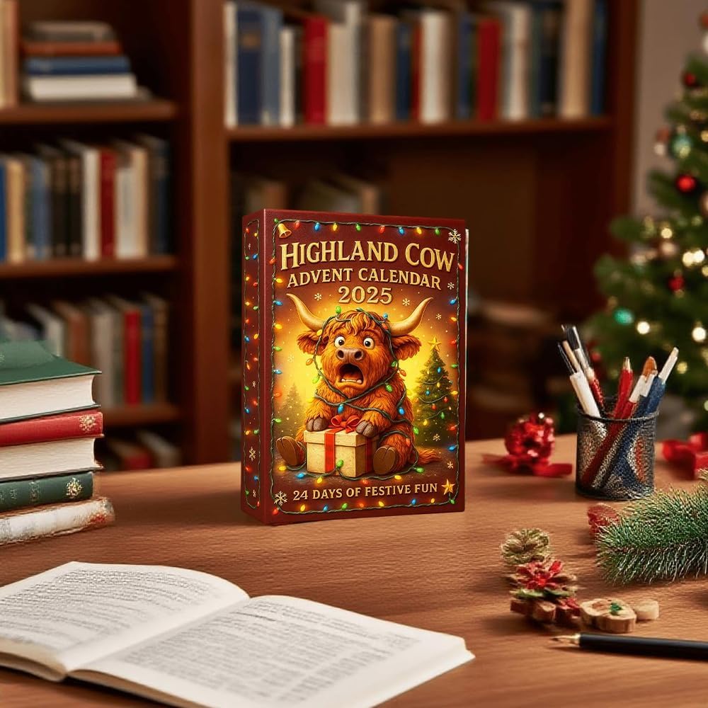 Highland Cow Adventskalender 2025 - 24 3D Figuren Für Weihnachten