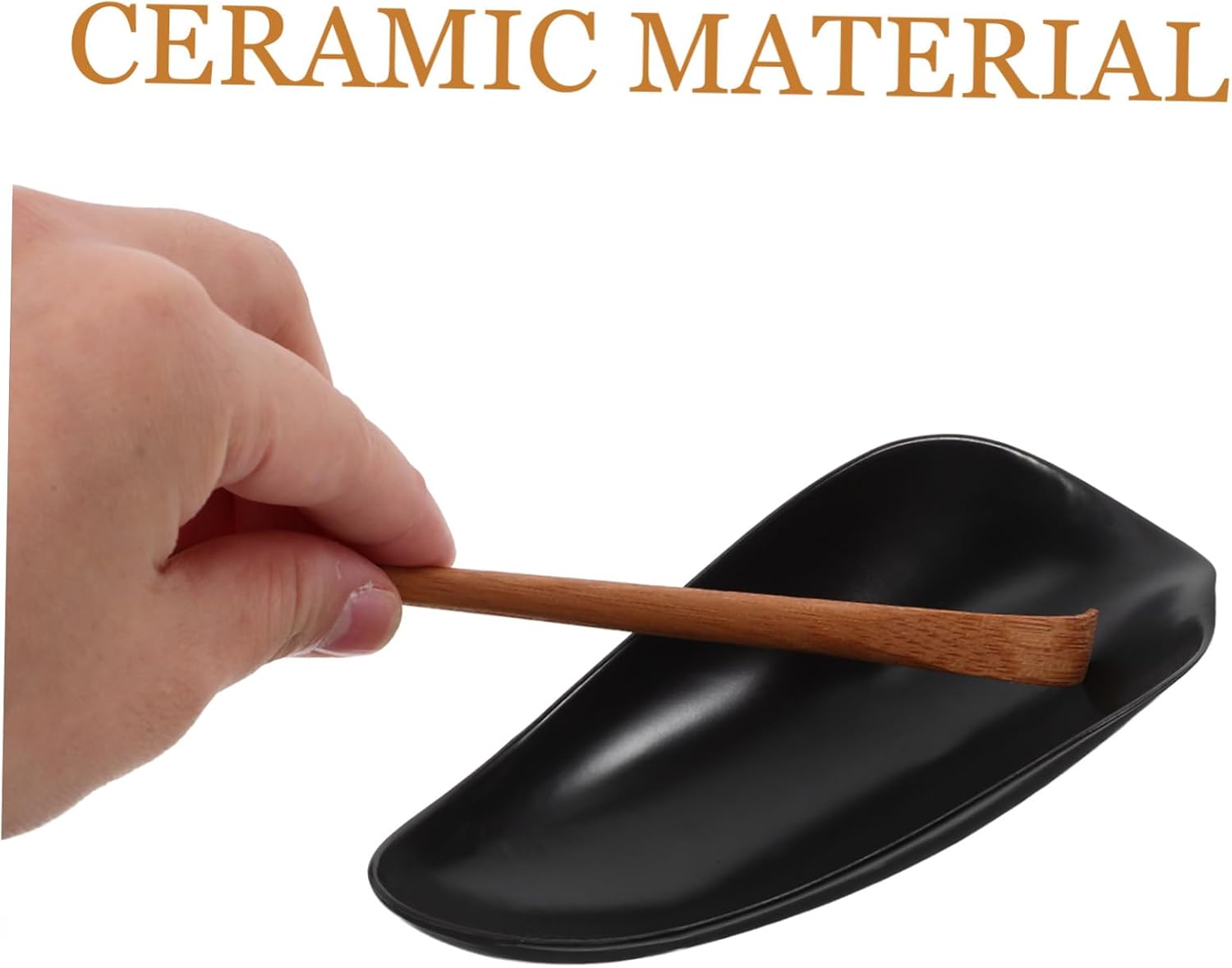 HEALLILY 1set Ceramic Tea Scoop for Loose Leaf Traditional Chinese Tea Measuring Tool Scoop for Kung Fu Cha Rituals