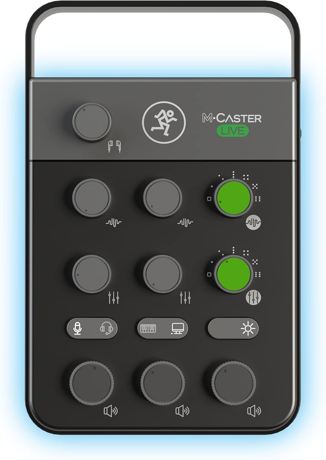 Mackie M-Caster Live Portable Streaming Mixer, Ultra-Compact, USB Connectivity, Customizable RGB Lighting, Connects to Smartphone (Black - 2053280-00) Bundle with 1-YR CPS Enhanced Protection Pack
