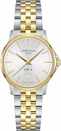 Certina, Womens, DS 8 Lady, 31, mm, Steel, Quartz, Precidrive, Watch, White, Steel, C0450102203100