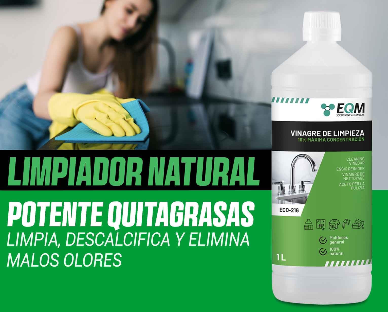 Vinagre de Limpieza Concentrado 1L 10º Acidez 100% Natural Limpiador Multiusos Hogar