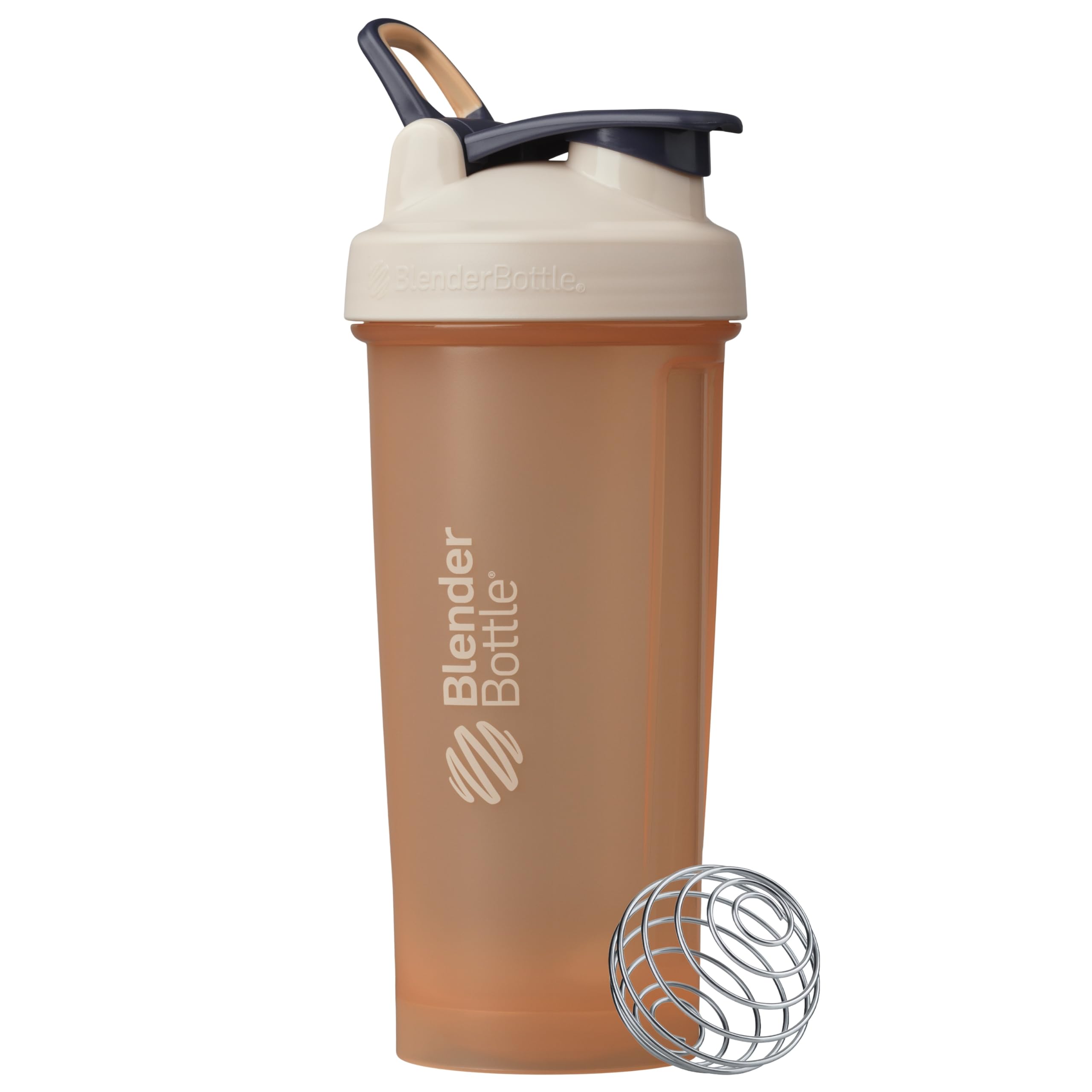 BlenderBottle Classic V2 Plastic Shaker Bottle 28 oz Tan/Orange Full-Color Tan/Orange 28 Ounces