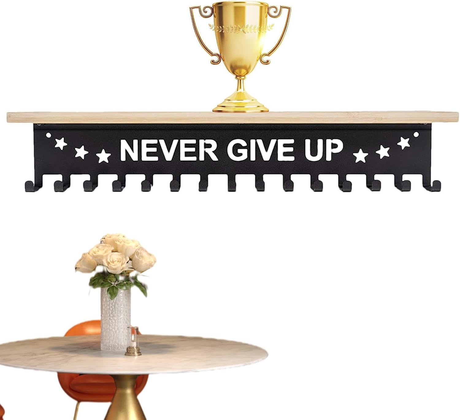 Race Bib Display - Runners Hanger Rack Stand - Running Bib Display for Runners - for Indoor Home Bedroom Living Room Gymnastics Race Soccer Swim