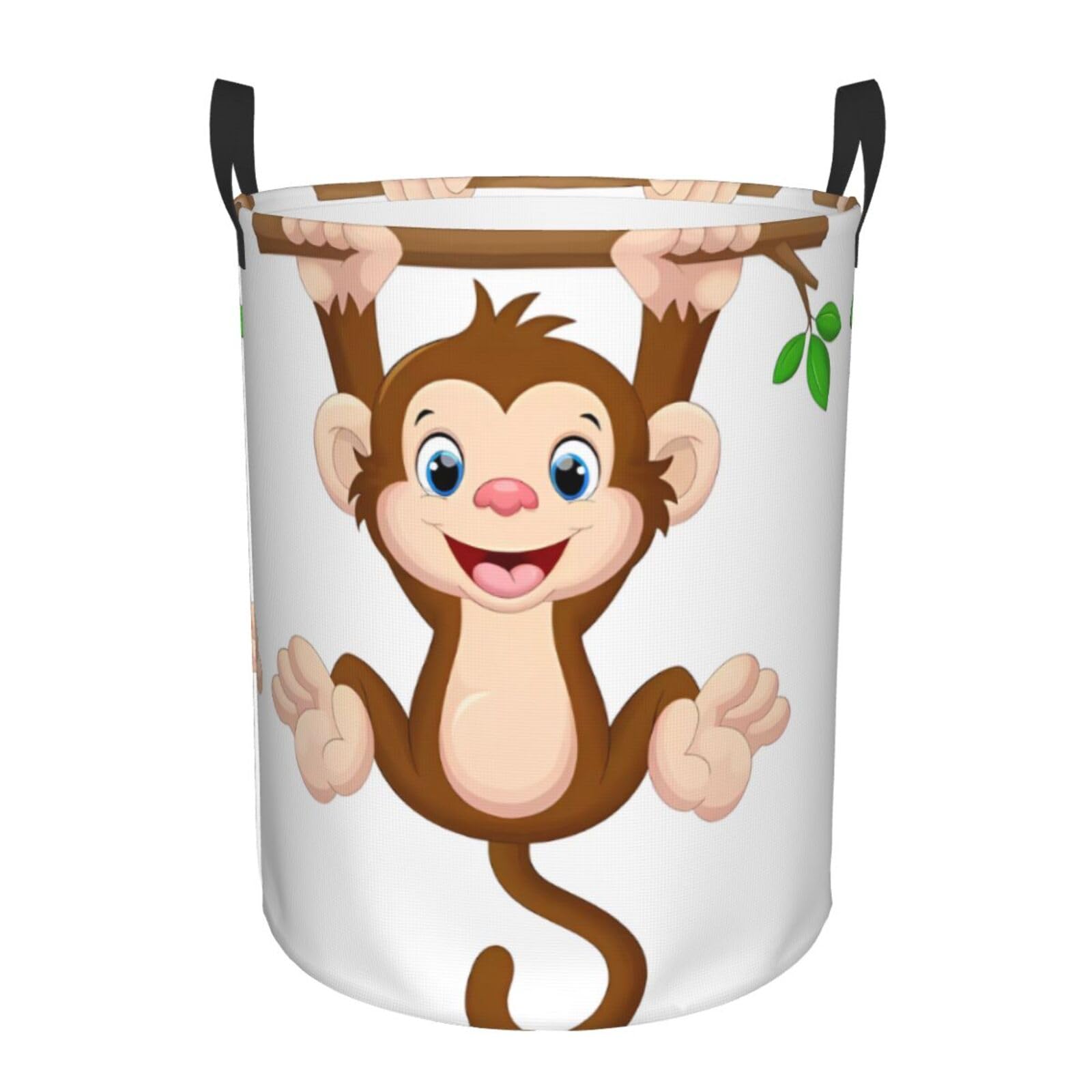 S Circular Hamper Cartoon monkey (1) Print for Dirty Clothes