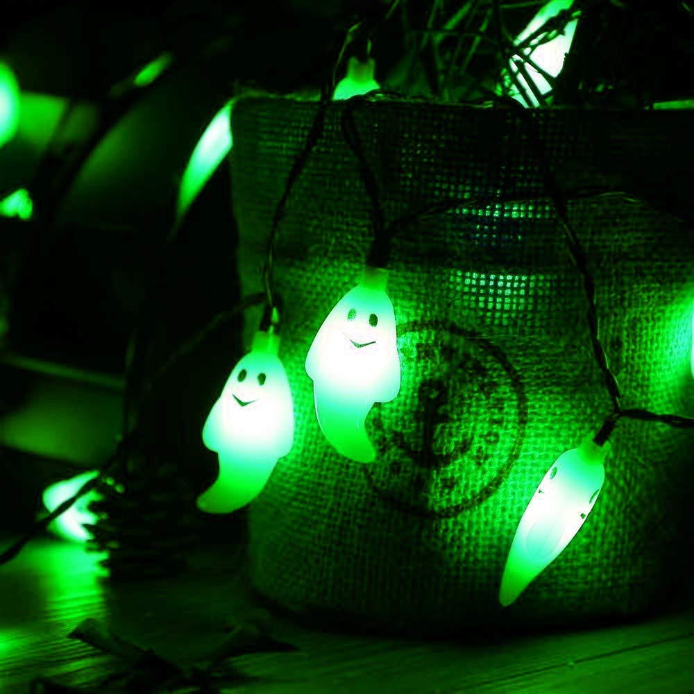 Guirnalda de luces solares fantasmas para exteriores, 22 m, 200 LED, guirnalda de luces solares de fantasma, impermeable, 8 modos para jardín y patio (verde)