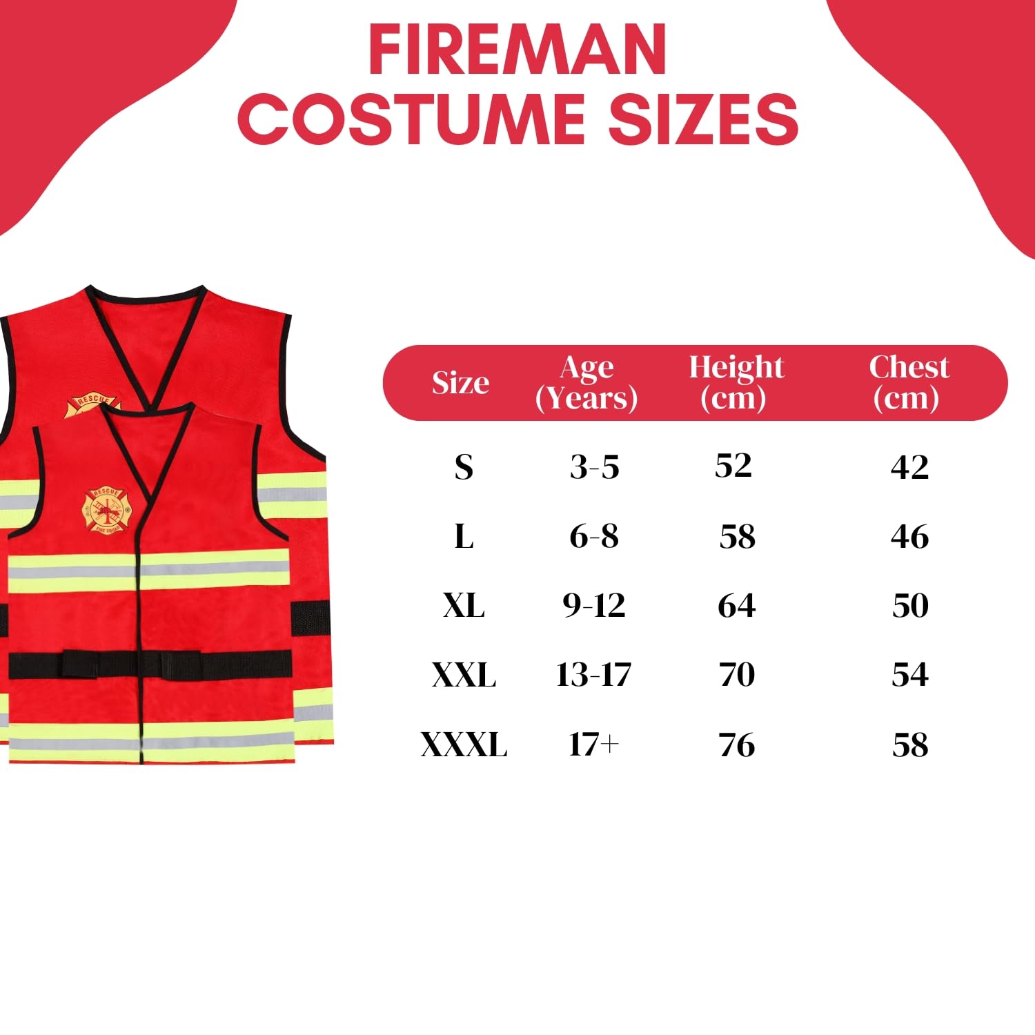Kids Fireman Costume Firefighter Jacket Fireman Costume Kids Children Fancy Dress Vest Firefighter Outfit Boys Fire Fighter Dress up Accessories Toddler Roleplay Set Kit Outfit (X Large (9-12 Years)) - Image 3