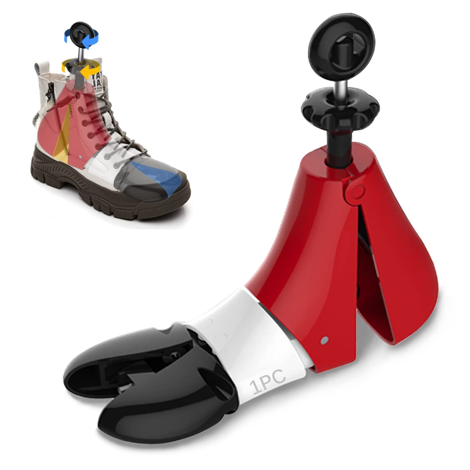 SYOSI Boot Stretcher for Cowboy Boot Shoes Stretcher Stretche Length and Width for Wide Feets Shoe Trees Widener with Crease Protector Men's: 5~6 Women's: 4~7.5, Mens: 5~6 womens: 4~7.5