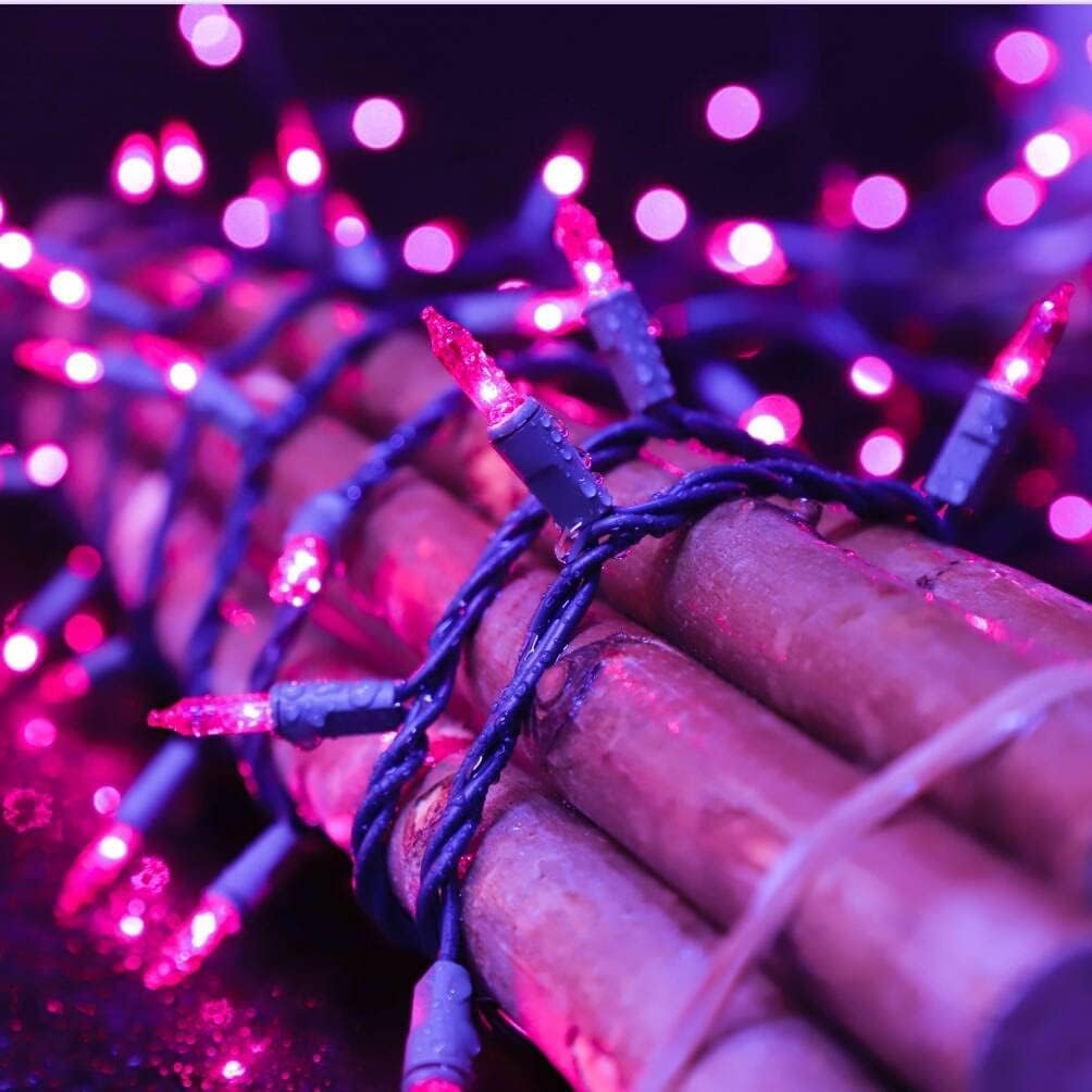LAMPHOME Purple Christmas Lights Decoration 150Lights 31.9ft UL Certified Mini Bulb String Lights Set for Outdoor Halloween Home Christmas Tree Garden Holiday Party Patio Decor