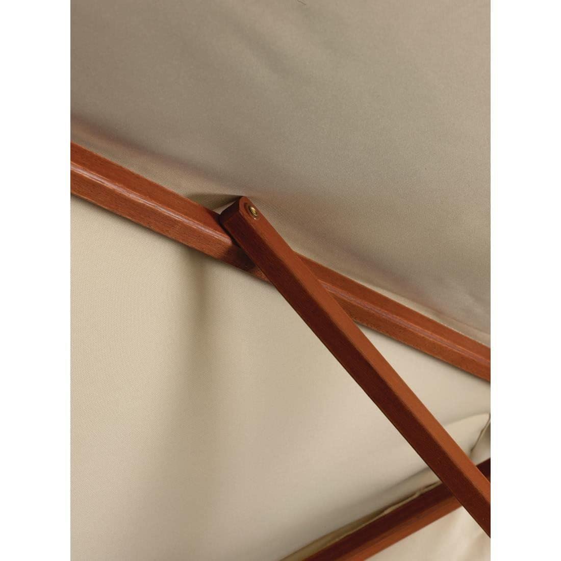 Bolero runder Sonnenschirm, Terrasse, Garten, Sonnenschutz, 3 Meter Durchmesser, Farbe: Creme, Größe: 2,37 (H) x 2,5 (Durchmesser) m, 38 mm Stangendurchmesser, Sockel separat erhältlich, CB513
