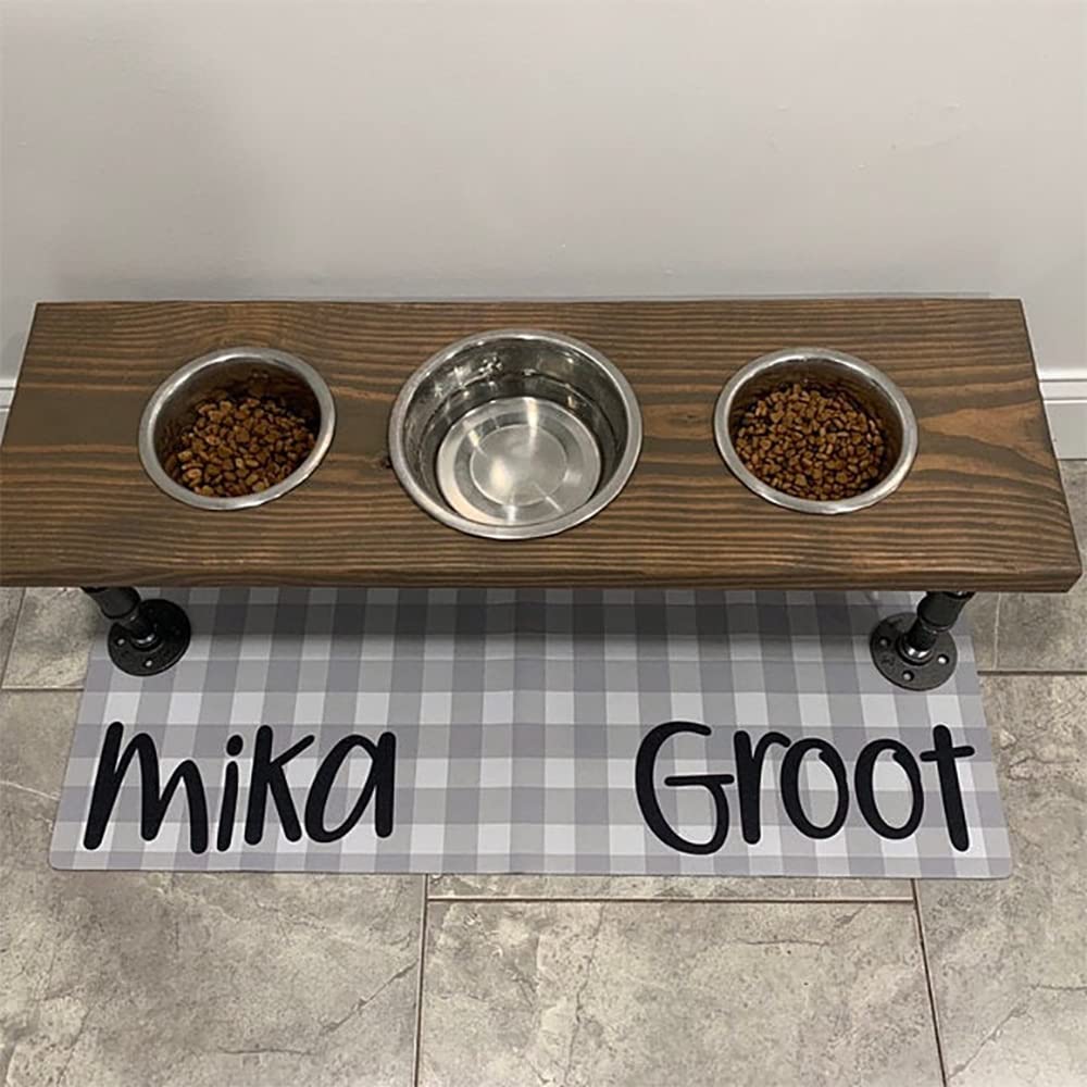 Tapis d'alimentation personnalisé pour chien, chat et animal de compagnie, tapis de gamelle personnalisé pour animal de compagnie, tapis de table pour mangeoire pour chien, tapis lavable en PVC Tapis