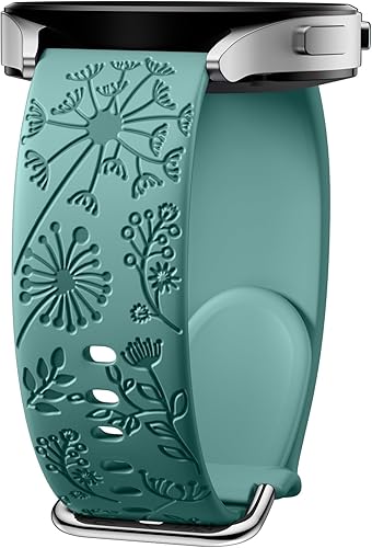 DGege Correas grabadas con flores compatibles con Samsung Galaxy Watch 654, Galaxy Watch 5 Pro de 1.772 pulgadasGalaxy Active 2Galaxy Watch 3Galaxy