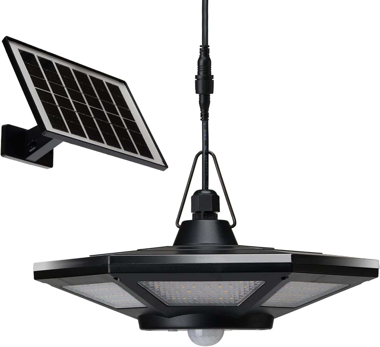 5/6- Leaf Solar Pendant Lights Indoor Shed Light IP65 Waterproof Outdoor Light With Remote Control For Shop Garage Security Lamps Indoor Security Lamps Outdoor Solar Powered Pandent Daytime Work Lamp