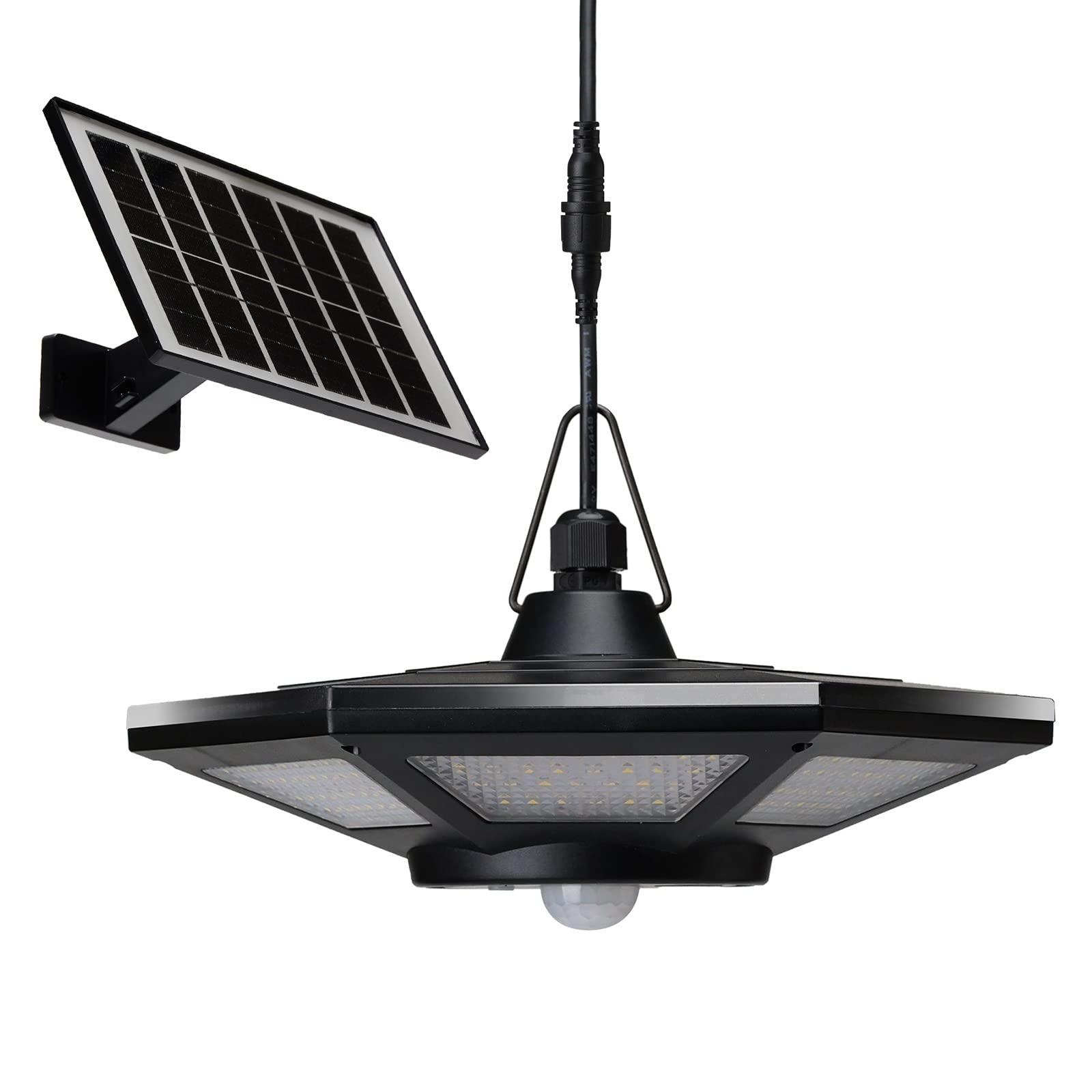 Lampada da capanno solare per interni ed esterni a energia solare Pandent Luci di lavoro diurno Telecomando Lampada di sicurezza per Garage Gazebo