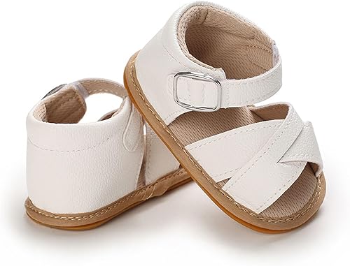 Miniatura 6 de SOFMUO Sandalias brillantes con lazo para bebés, niñas y niños, suela de goma antideslizante y suave de primera calidad, zapatos de verano para
