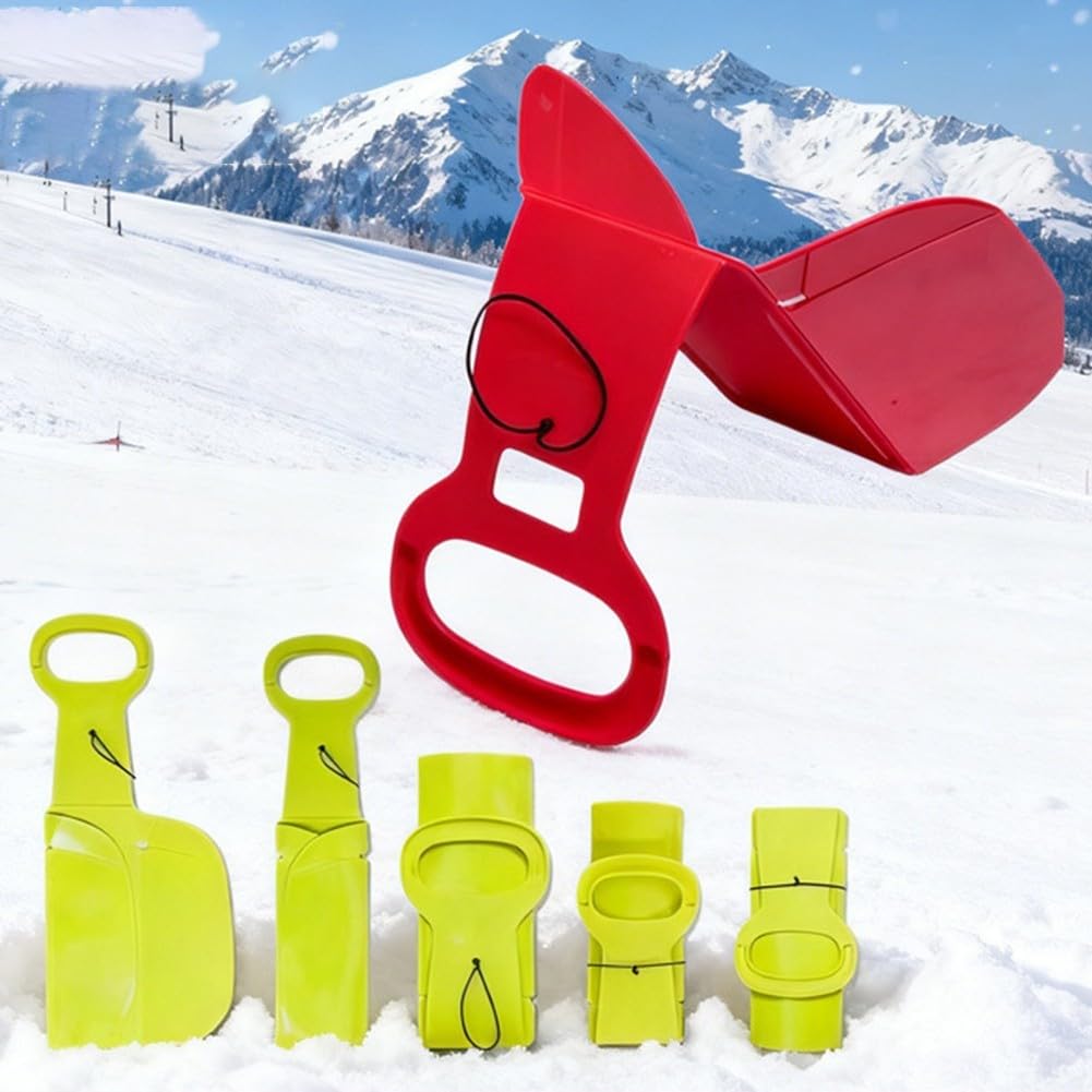 Luge de ski pliable portable en plastique léger et caoutchouc pour l'hiver, la neige, l'herbe, le sable, les activités de plein air pour adultes et enfants