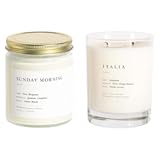 Sunday Morning Jar Candle and Italia Classic 2-Wick Candle Bundle