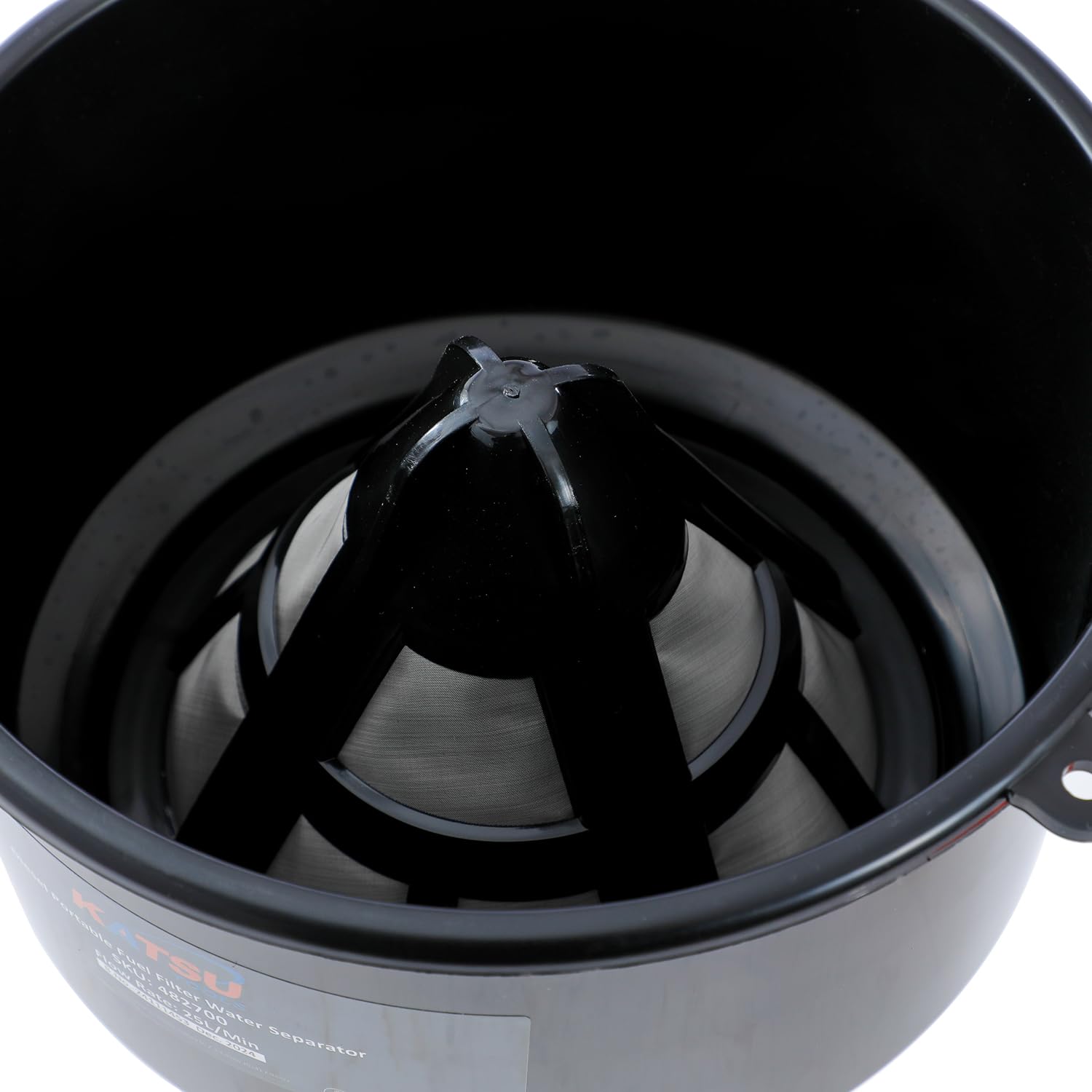 KATSU Tools Entonnoir Filtrant Séparateur d'Eau Diesel 21cm, Jusqu'à 20L, pour Véhicules 482700 | Large ouverture de 21 cm, pour véhicules, motos, générateurs et plus encore, modèle 482700